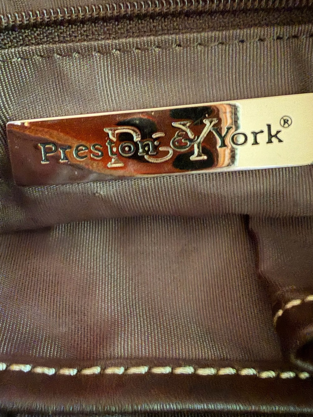 Preston and York Suede Shoulder Bag with Dark Brown Leather Strap - Picture 7 of 7